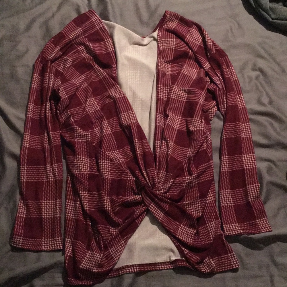 Twist front sweater